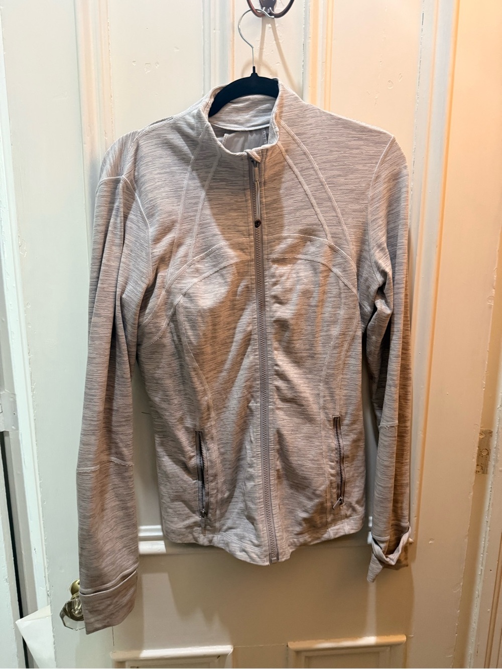 lululemon athletica Heathered Light Gray Full-Zip Jacket - Picture 3 of 3